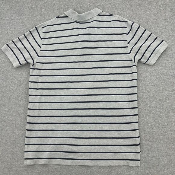 Ralph Lauren Polo Shirt Mens Extra Large Gray Blue Stripe Short Sleeve Collared - Picture 3 of 9